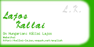 lajos kallai business card