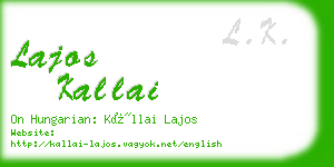 lajos kallai business card